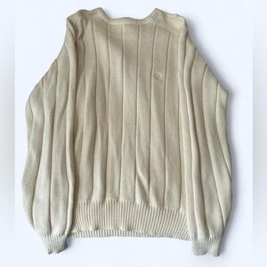 Nautica Women's Cream Ribbed Turtleneck Sweater